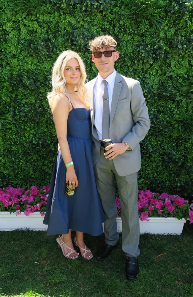 Darren and Sophie together at the Cox Plate.