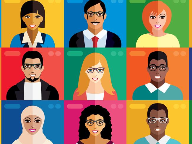 Multicolored vector illustration of video conference. Each character is individual. Virtual event.