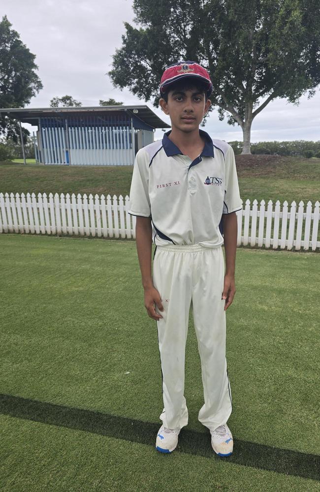 The Southport School First XI cricketer Ishaan Sandhu.