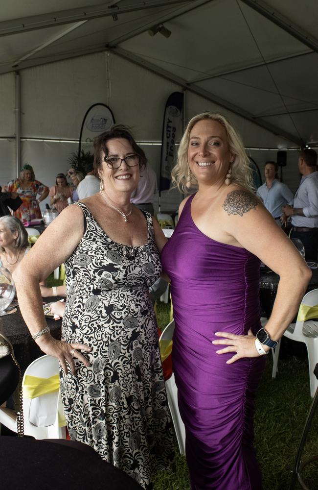 Nicole Sempf and Jenny Bujayers at the Bundaberg Catholic Schools Race Day.