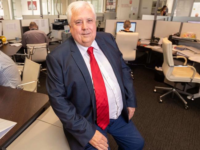 21st January 2019.Clive Palmer at his office in Brisbane.Photo: Glenn Hunt / The Australian