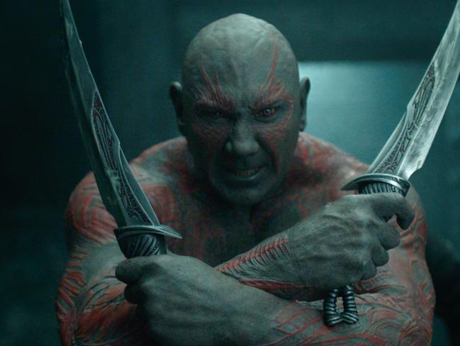 Bautista plays Drax in Guardians of the Galaxy. Picture: Marvel