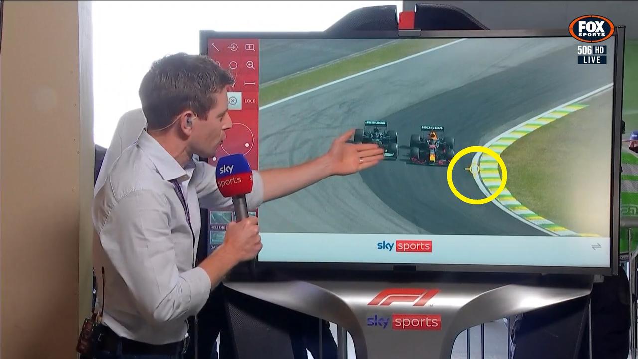 Sky Sports analyst Anthony Davidson suggests Max Verstappen didn’t make a serious effort to make the turn.