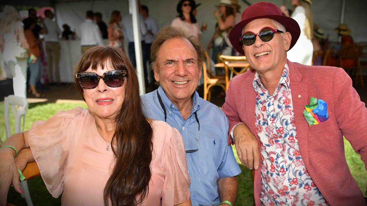 Gail Turner, Dr Darell Turner and Wayne Parell at the Polo &amp; Provedores, Noosa. Picture Patrick Woods.