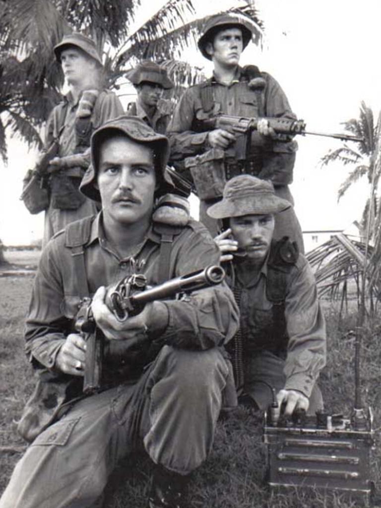 Soldiers from the Rifle Company Butterworth in 1973.