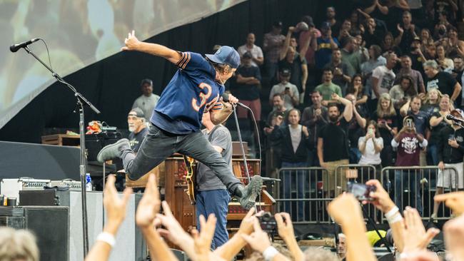 Vedder and the band keep the vibes high during the Dark Matter shows. Picture: Jim Bennett/Getty Images.