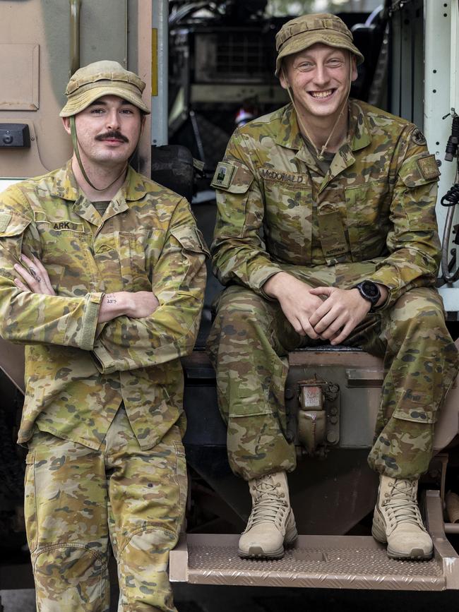 Ethan Clark and Timothy McDonald from 7CSR (7th Combat Signal Regiment).