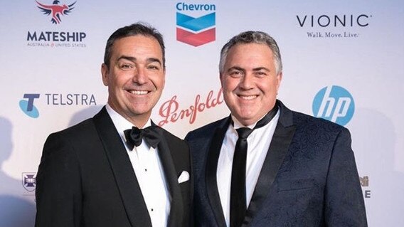 Joe Hockey and Steven Marshall in San Francisco