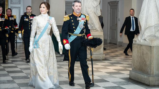 The royal couple attended two formal events on Monday to welcome the new year. Picture: Emil Nicolai Helms / Ritzau Scanpix / AFP