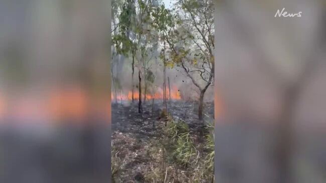 Fires burning at Granite Gorge near Mareeba