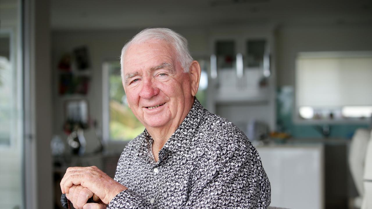 Former premier Mike Ahern pictured in 2017 at home in Caloundra. Photo aap/Ric. Frearson