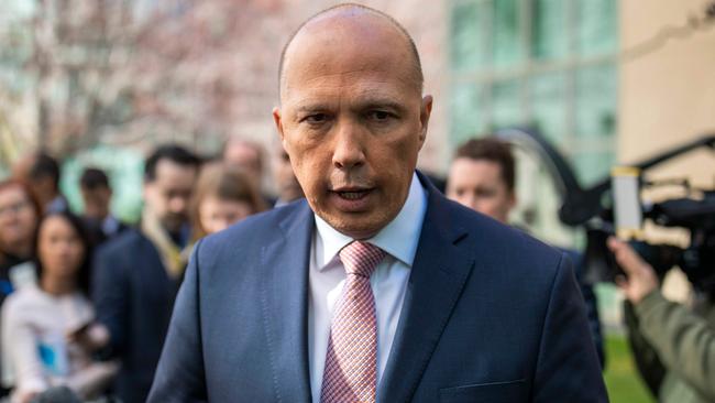 Australia's former home affairs minister, Peter Dutton. (Photo by SEAN DAVEY / AFP)