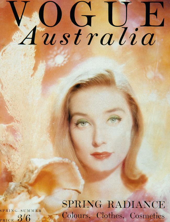 The cover of the first Vogue Australia in 1959, photographed by Norman Parkinson.