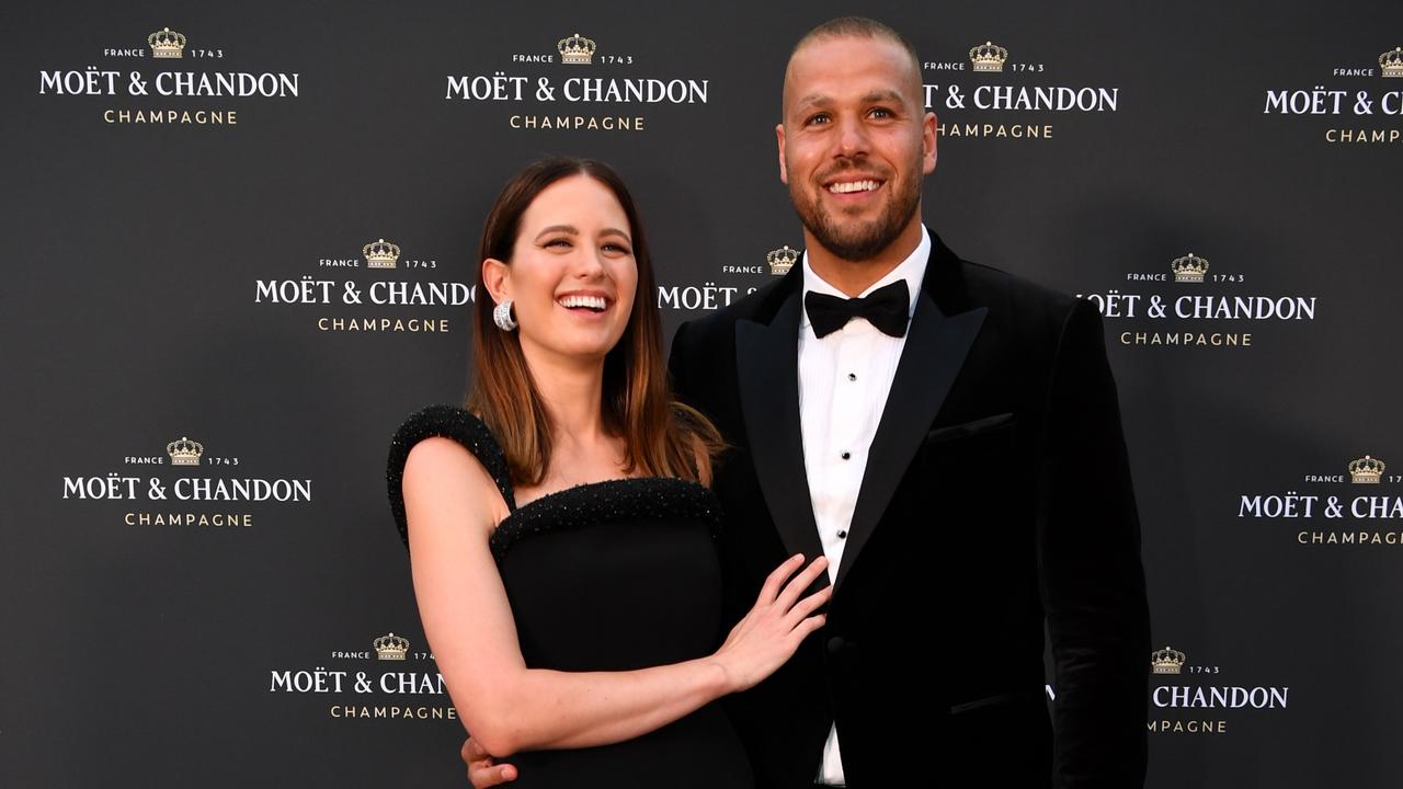 Buddy Franklin with his wife Jesinta Franklin. Picture: Wendell Teodoro/Getty Images