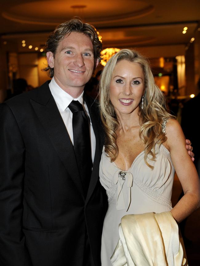 James Hird and wife Tanya at Crown for a celebration of Essendon’s 2000 premiership.