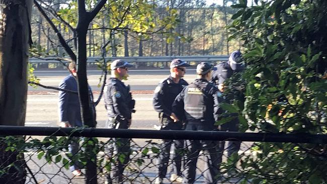 Police search for clues following the grim discovery. Picture: Andrew Denney / Ten News