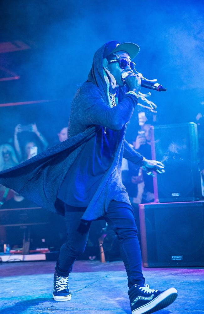 Lil Wayne headlined Nana Judy’s Coachella after-party on Friday night. Picture: Lady Drewniak