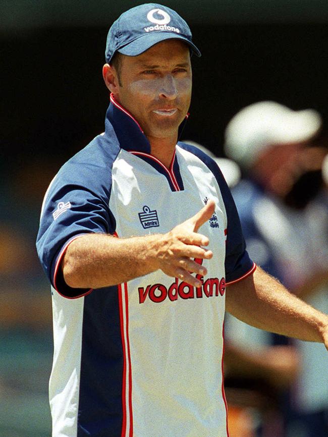 Nasser Hussein at the Gabba in 2002.