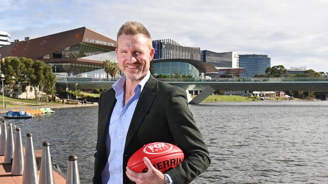 3/4/24. Gather Round - former Collingwood coach & player Nathan Buckley for the longest kick over Torrens Fox promotion.Picture: Keryn Stevens