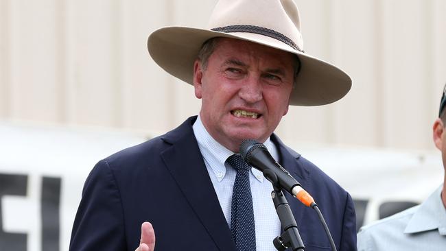 Barnaby Joyce said he was still the “elected Deputy Prime Minister of Australia” in an interview this morning. Picture: Andy Rogers