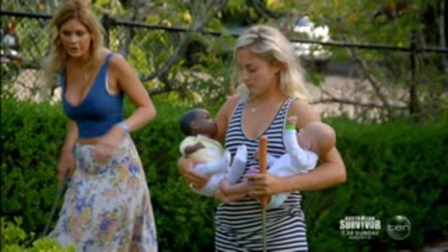 Nikki, who won the challenge, stepped up and helped out when other fake mums were struggling.