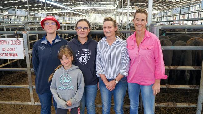 Charlotte Hiscock, Delilah Delzoch, Milla Hiscock, Jane Whalan and Susan Reynolds. Picture: Rachel Simmonds