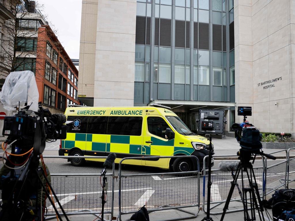 He returned to King Edward VII’s Hospital on Friday morning local time. Picture: Tolga Akmen / AFP