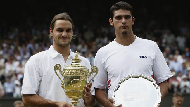 Mark Philippoussis finished as runner up to Roger Federer at Wimbledon in 2003.