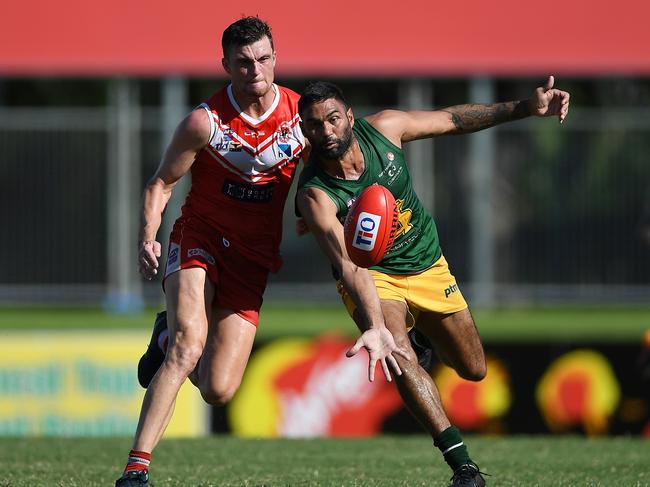 St Mary's faced off against Waratah in the semi finals of the 2020-2021 NTFL Men's Premier League at TIO Stadium. Picture: Felicity Elliott / AFLNT Media