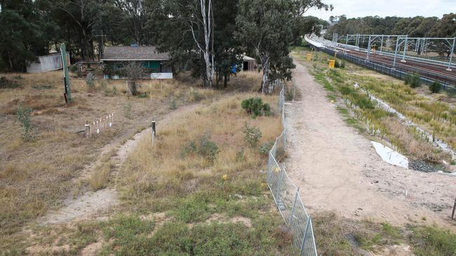 A property at 38 Cudgegong Road next to the new Sydney Metro Northwest line and Tallawong railway station at Rouse Hill. Picture: Justin Lloyd