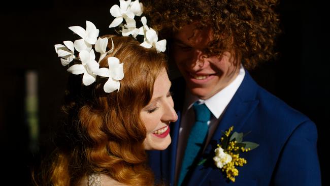 Ben Brown and Hester Mary on their wedding day. Picture: Fred and Hannah Photography.