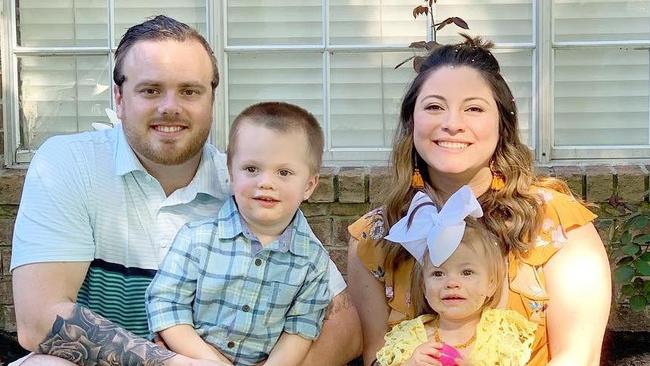 Brenton Estorffe with his wife, Angelenna, and children Asher and Eliana.