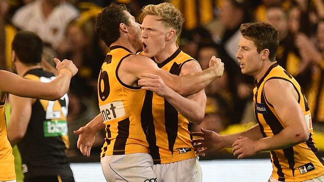 James Sicily kicks a goal in the win over Richmond.