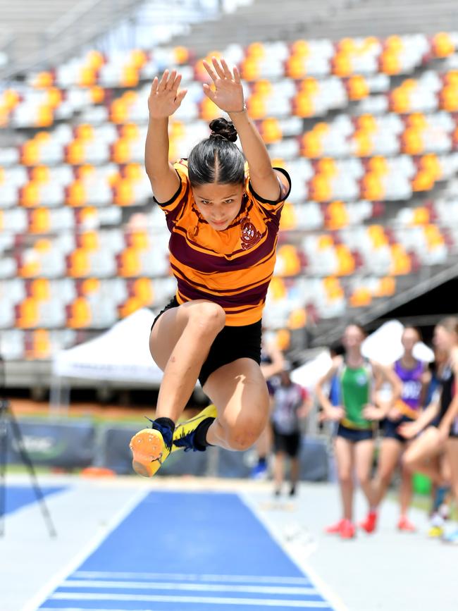 The Queensland All Schools track and field championships at QSAC. Saturday November 2, 2024. Picture, John Gass