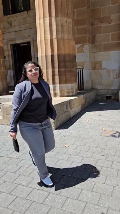 Beatriz Odalis Brancho Gonzalez leaves the Adelaide Magistrates Court