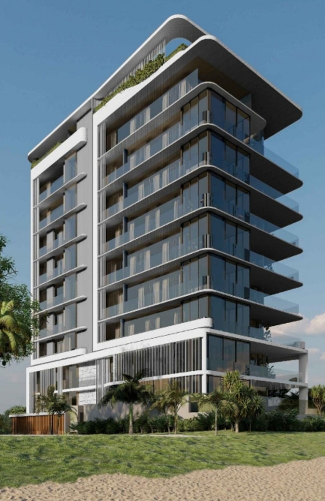 Artist impression of the Kapalua building at Main Beach which will be redeveloped.