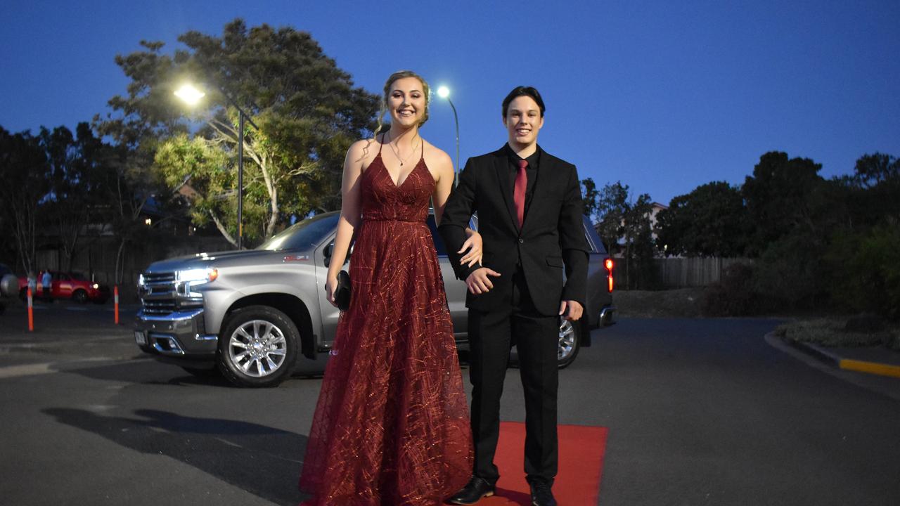 RIVERSIDE FORMAL: Kaylee Garrigon and Sebastian Dally arrive at the Riverside Christian College Formal. Photo: Stuart Fast