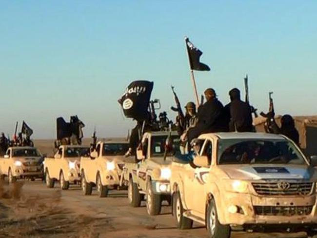 Islamic State militant convoy
