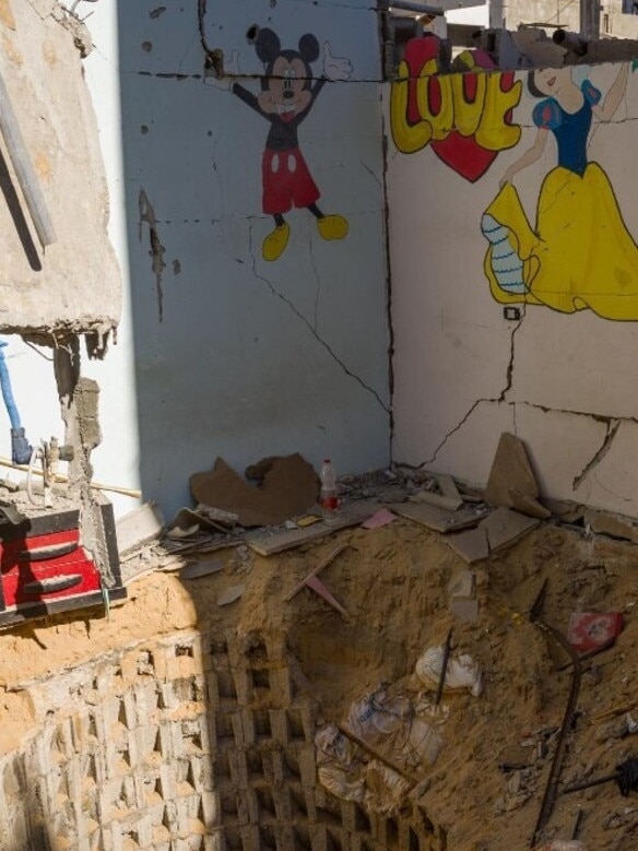 The shaft leading to the hostages' tunnel was found next to a children's playground. Picture: IDF.