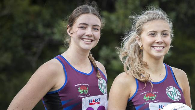 Former U19s leaders Matilda Franklin and Abbey Geappen will make the jump to Opens this year for Cripps. Picture: Chris Kidd.