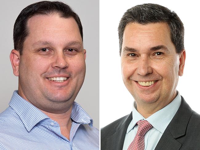 Adam Sherry (left) and Shayne O'Cass.