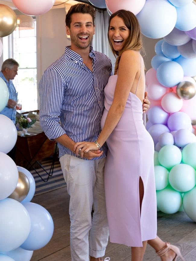 Matty J and Laura Byrne celebrate their baby shower at Watsons Bay Boutique Hotel.