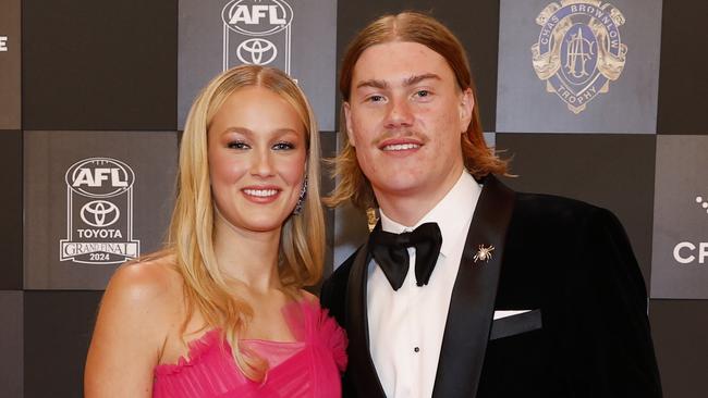 MELBOURNE, AUSTRALIA. NewsWire Photos. September 23 , 2024  The 2024 AFL Brownlow medal at the Palladium room in Crown Casino, Melbourne.   Red Carpet arrivals. West Coast FC. Harley Reid and Yasmin Duursma.   Picture: NewsWire/ Michael Klein