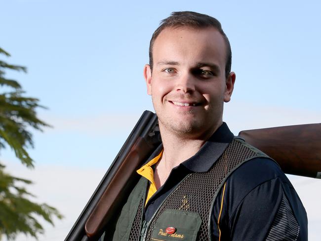 Skeet shooter Paul Adams (kippa-ring) is getting ready for the Rio Olympics .Picture : Chris Higgins