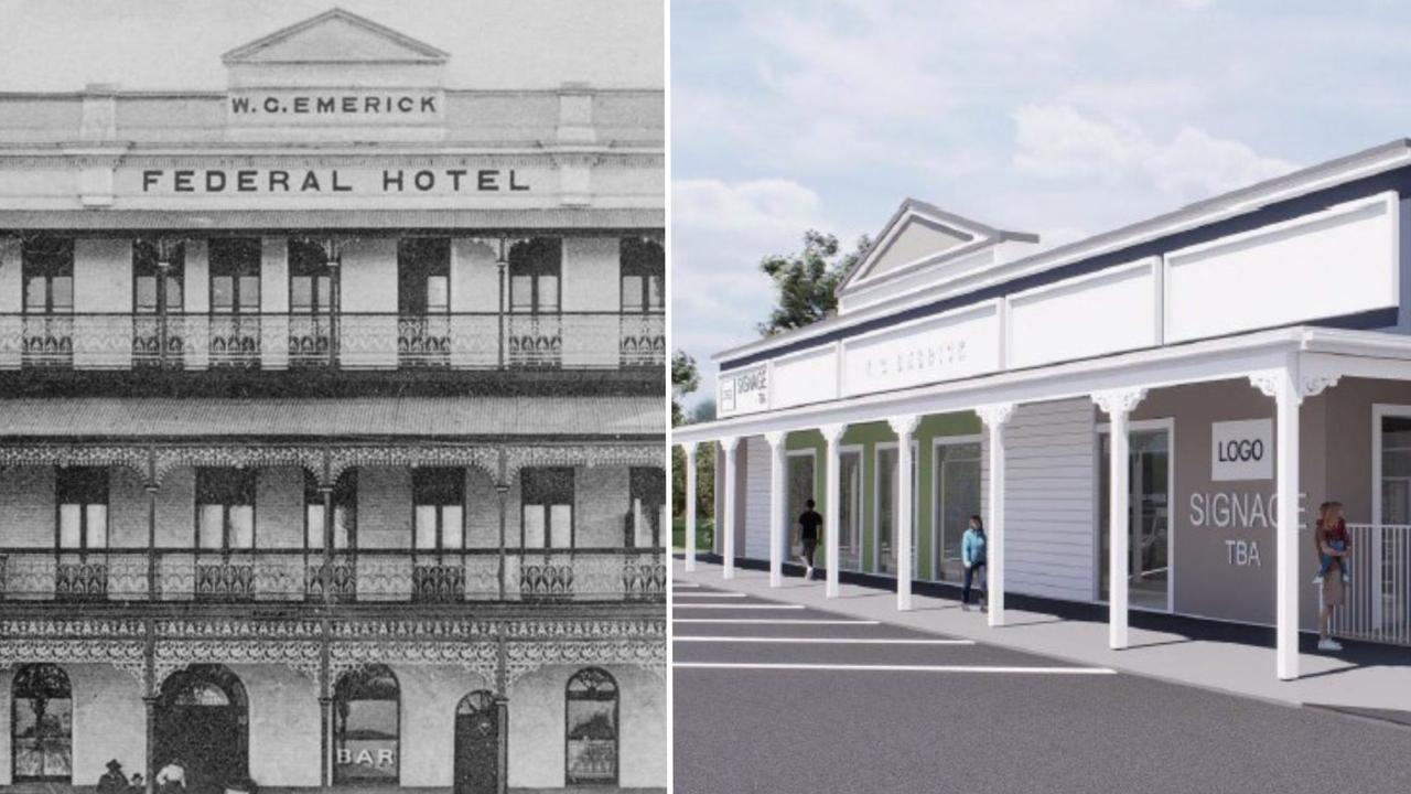 The proposed design of the child care centre takes inspiration from the historic Federal Hotel with a prominent awning, full height windows and sign writing all in character with the original hotel.