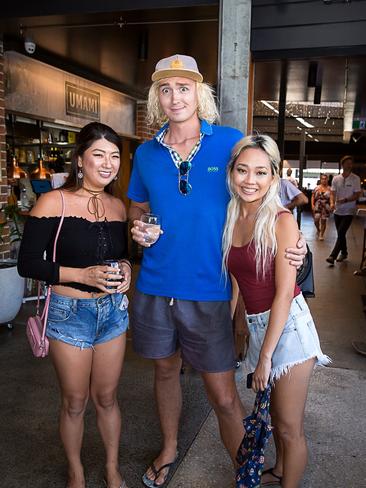 Yukt Nakamura, Allan Campbell, Nanami Nakamura, Hot City, Cold Beer at The Collective Palm Beach. Picture: Andrew Meadowcroft.