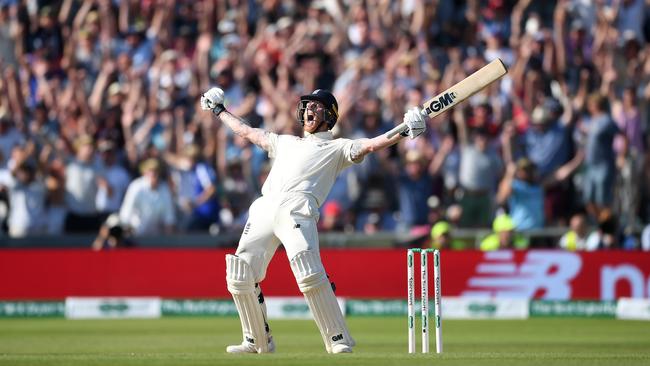 Ben Stokes celebrates winning the Third Test. Picture: Getty Images