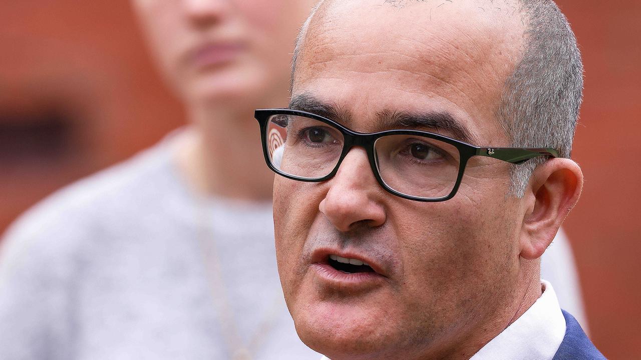 Victorian Acting Premier James Merlino has shut down questions about Brett Sutton’s absence during critical vaccine discussions. Picture: Ian Currie/NCA NewsWire