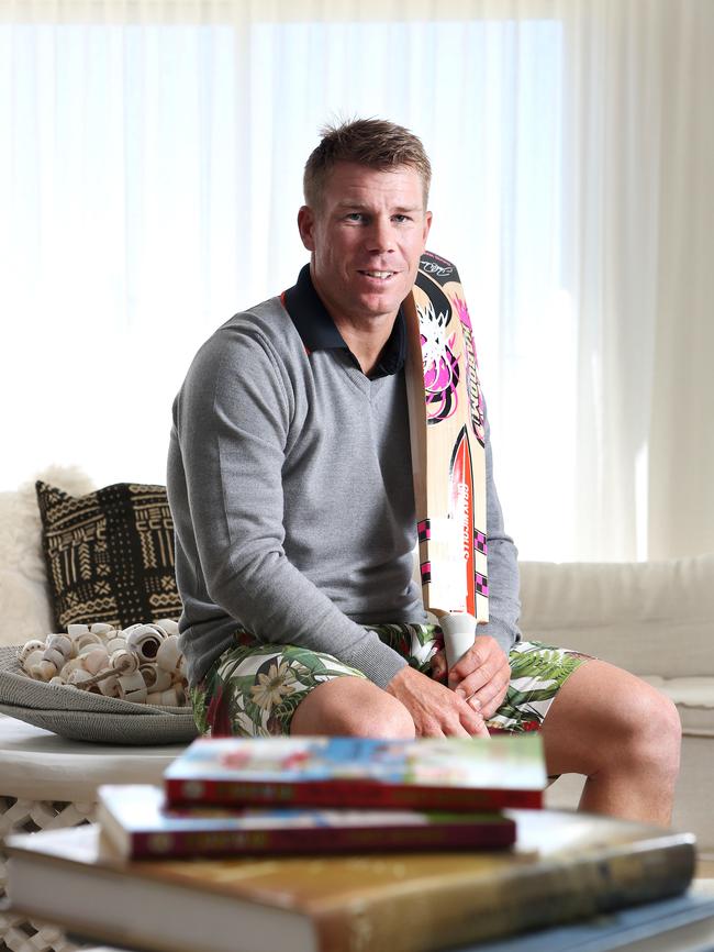 Dave Warner at his Coogee home. Photo: Bob Barker.