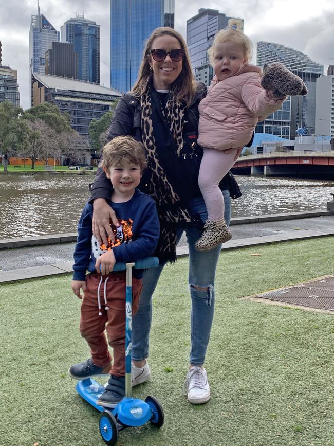 Ms McGill and her family were stopped by police at the baggage carousel, but nearly 50 passengers were able to get into Sydney without any screening. Picture: Supplied